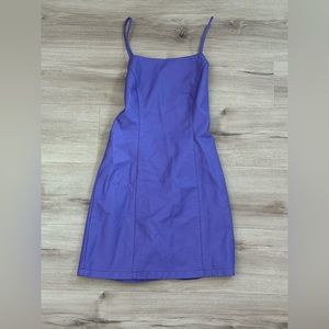Purple Leather Mini Dress